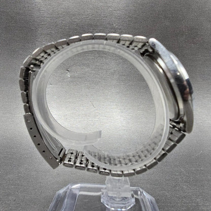Seiko Alba Watch Men 35mm White Dial Silver Tone Daydate Round V333-7030 PARTS9