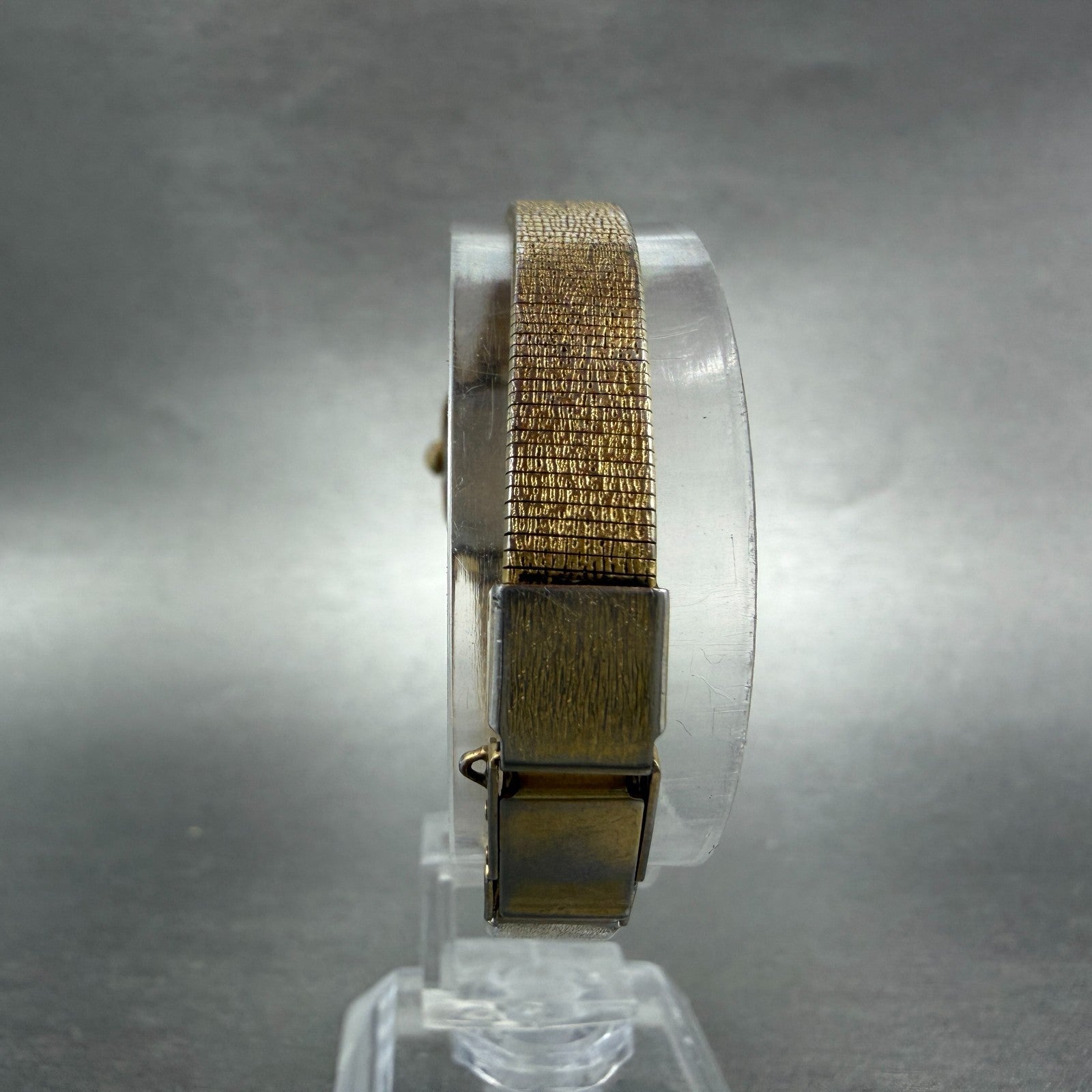 Seiko Tank Watch Women 17mm Brown Dial Gold Tone Rectangle 5420-5019 New Batt B27