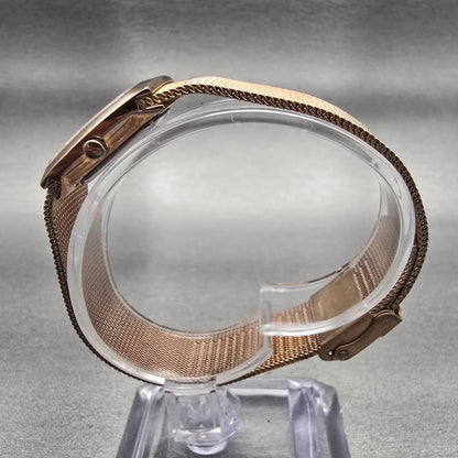 Skagen Denmark Watch Women 21mm MOP Dial Rose Gold Rectangle 380XSRR New Battery6