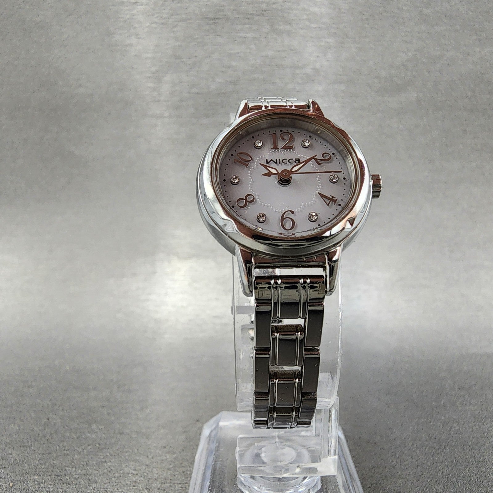 Citizen Wicca EcoDrive Watch Women 24mm White Dial Steel Round E031R005421 Run5
