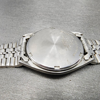 Seiko SQ Watch Men 34mm Blue Dial Steel Daydate Round 81236060 PARTS11