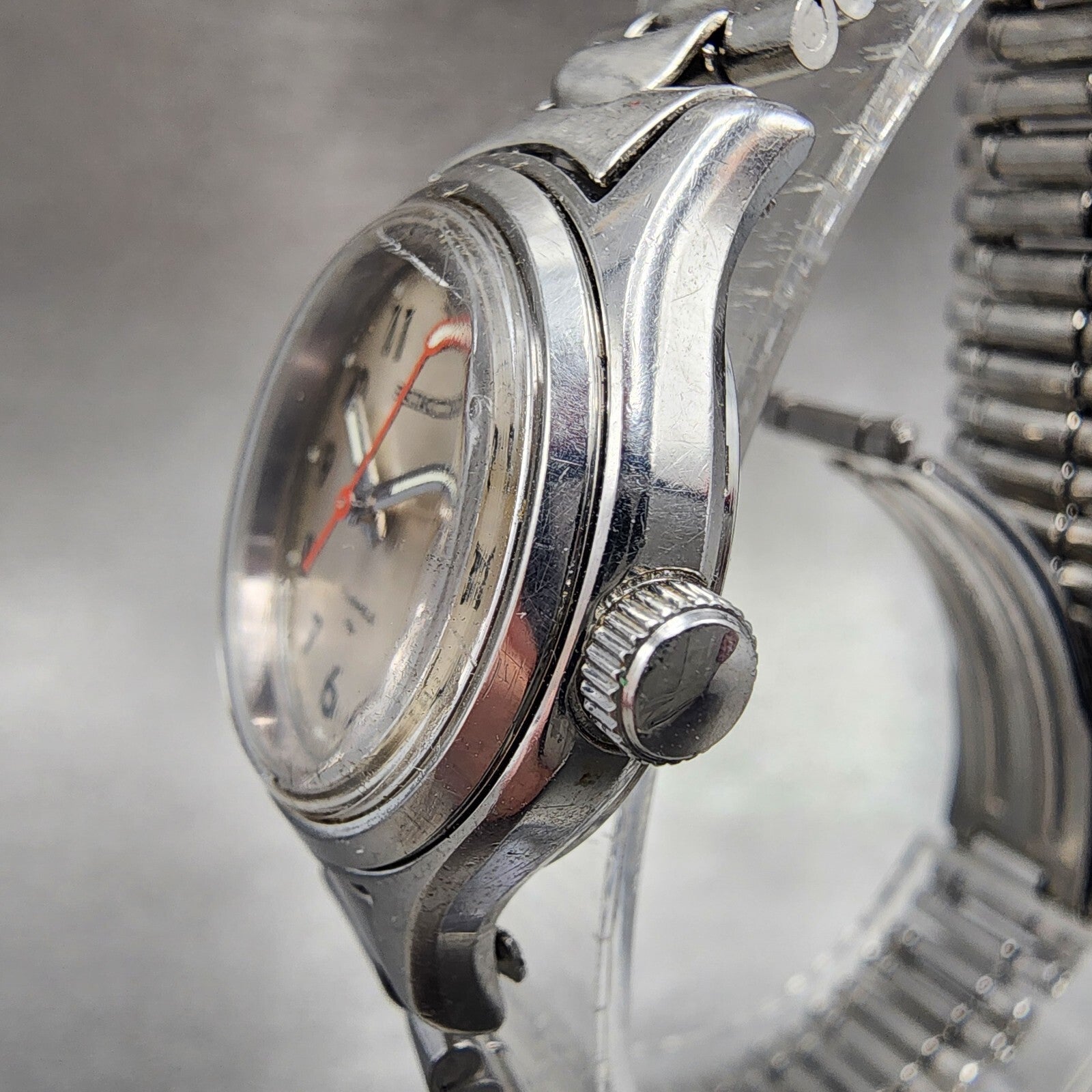 Seiko Watch Women 25mm Gray Dial Silver Tone Manual Wind Runs 11040259 Vintage2