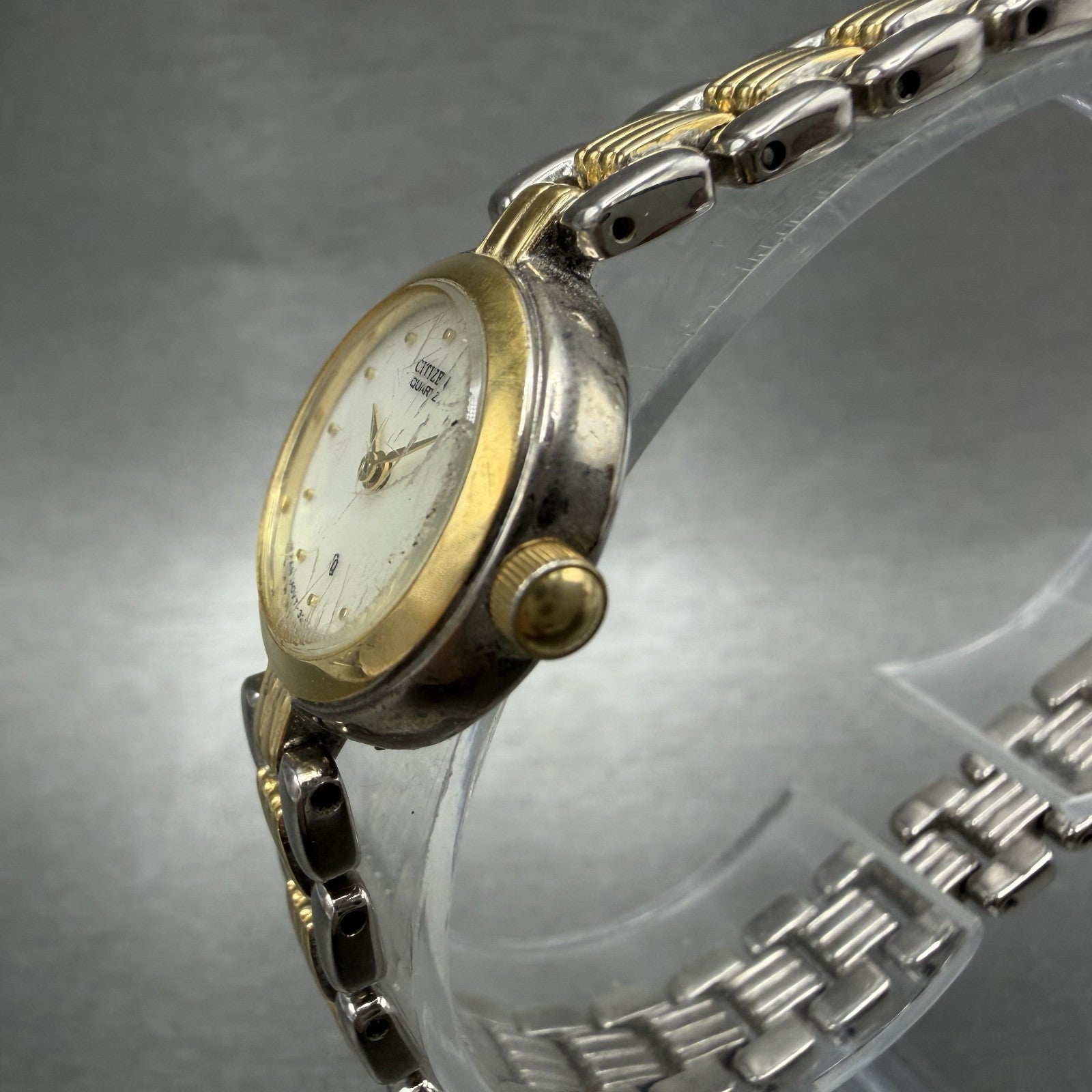 Citizen CQ Watch Women 20mm MOP Dial Two Tone Round 3220S24329 New Battery2