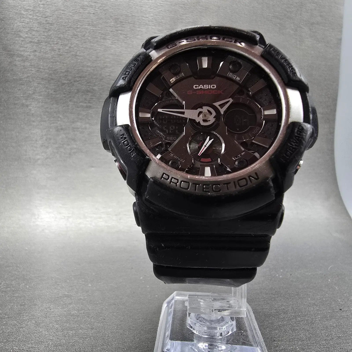 Casio G-Shock GA-200 Watch Men 52mm Black Silver Alarm Chronograph New Battery5
