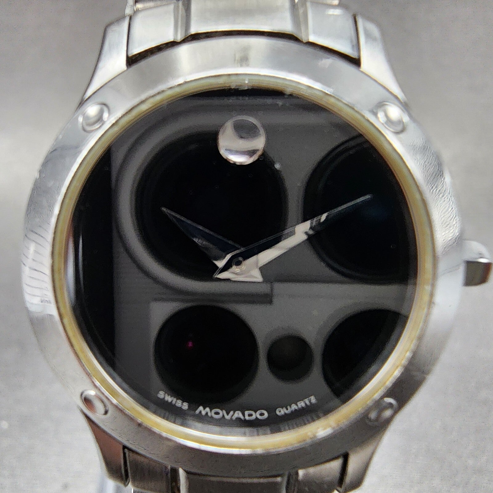 Movado Museum Watch Women 25mm Black Dial Stainless Steel Round New Battery2
