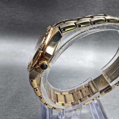 Seiko Coutura Watch Women 26mm MOP Dial Gold Date Diamonds 7N82-0CG0 New Batt2