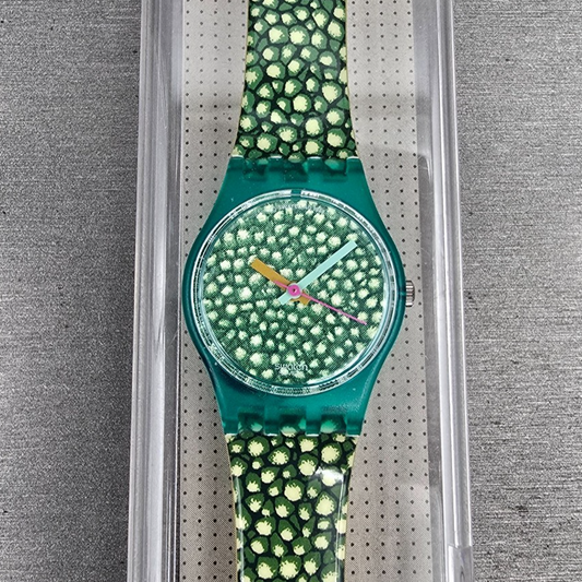 Swatch South Molton Watch Women 25mm Green Dial Green Case LL103 New Battery NOS0