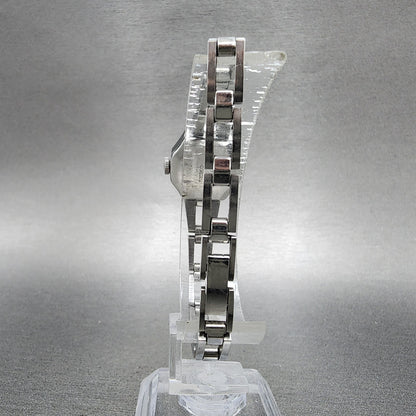Seiko Watch Women 18mm Red Dial Stainless Steel Rectangle Manual Wind Runs VTG6