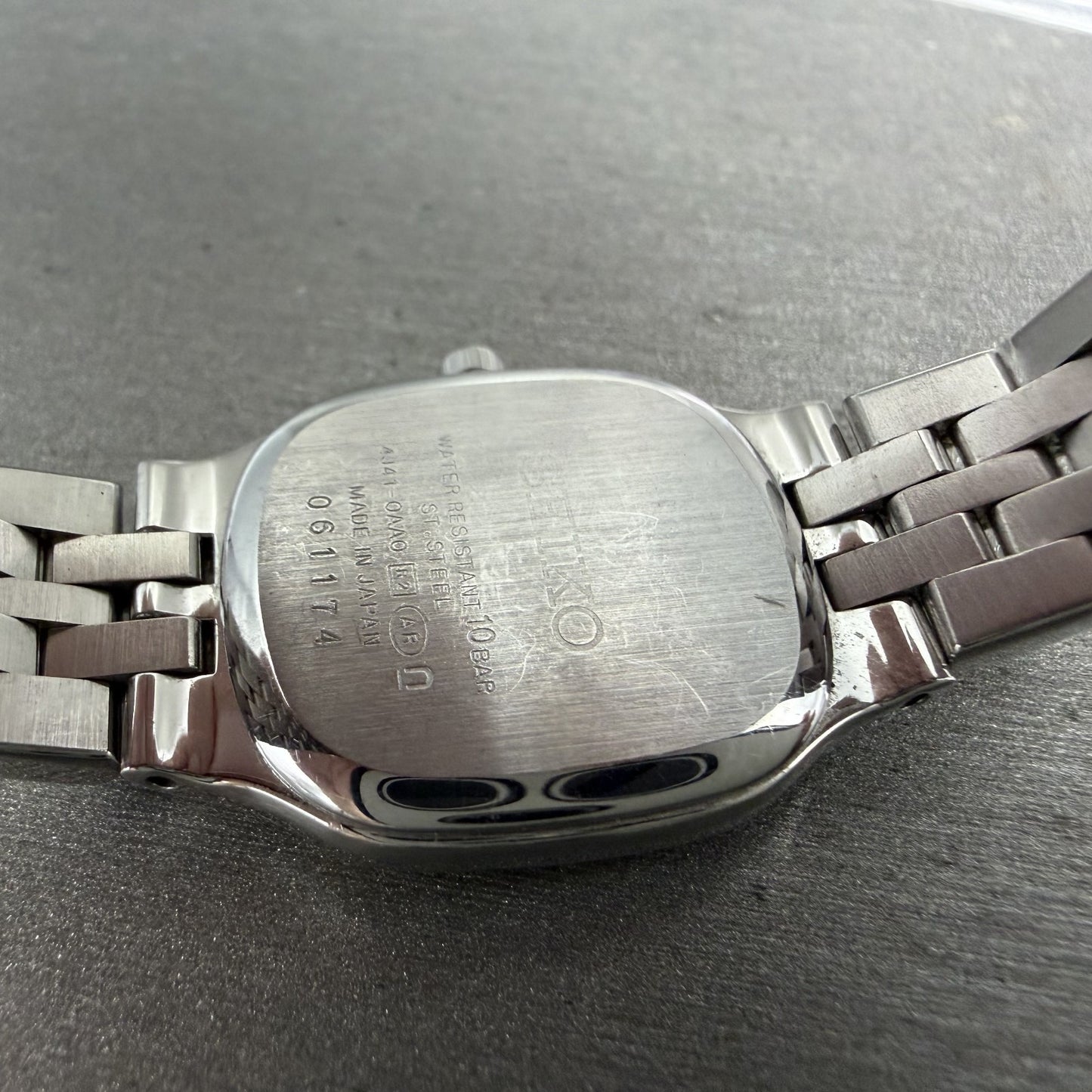 Seiko Exceline Watch Women 21mm White Dial Two Tone 4J41-0AA0 New Battery9