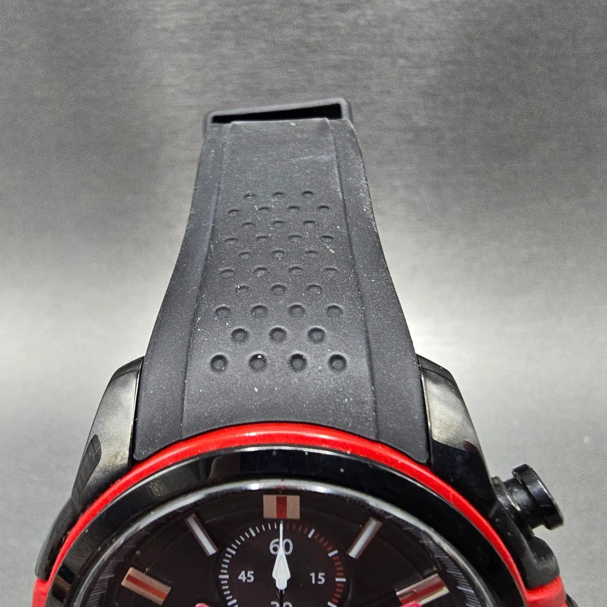 Citizen Eco-Drive Chronograph Watch Men 43mm Black Dial Black Red CA0425-03E5