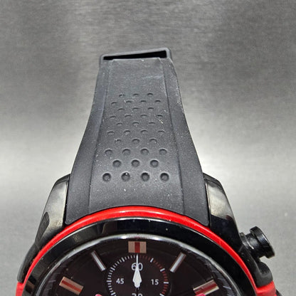 Citizen Eco-Drive Chronograph Watch Men 43mm Black Dial Black Red CA0425-03E5