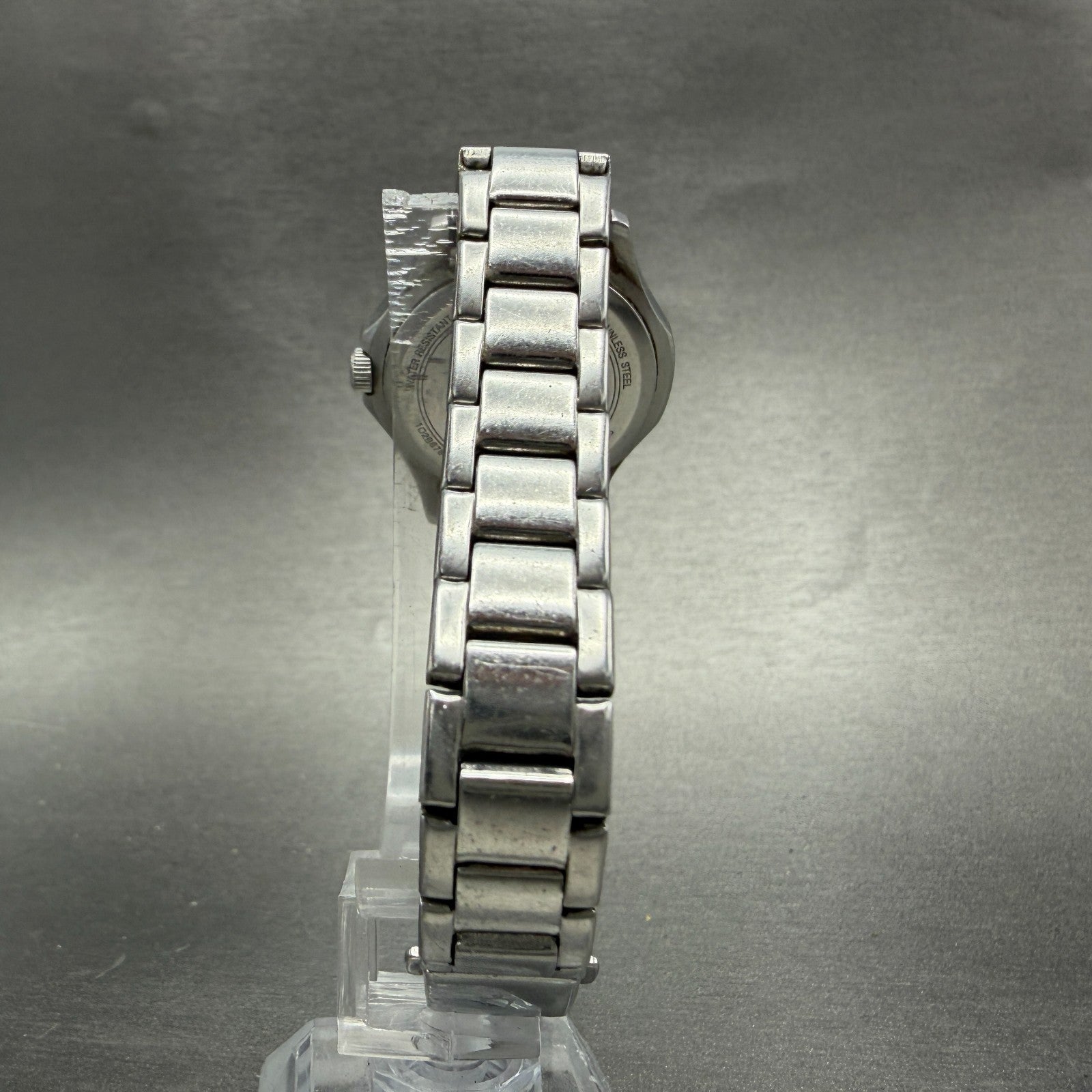 Bulova Dive Watch Women 30mm Black Dial Silver Tone Date 96M161 New Battery7