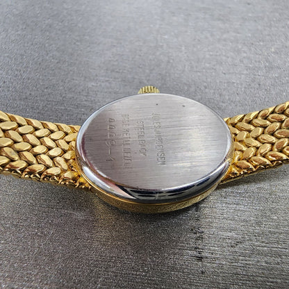 Jules Jurgenson Watch Women 17mm Champagne Dial Gold Tone Mesh Band New Battery9