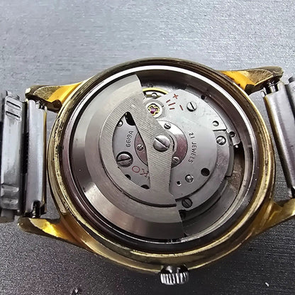 Seiko Automatic Watch Men 37mm Silver Dial Gold Tone Daydate 6619-9990 READ!!!!!11