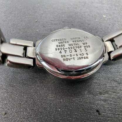 Citizen Watch Women 20mm Silver Dial Silver Tone Round 5920S57707 New Battery9