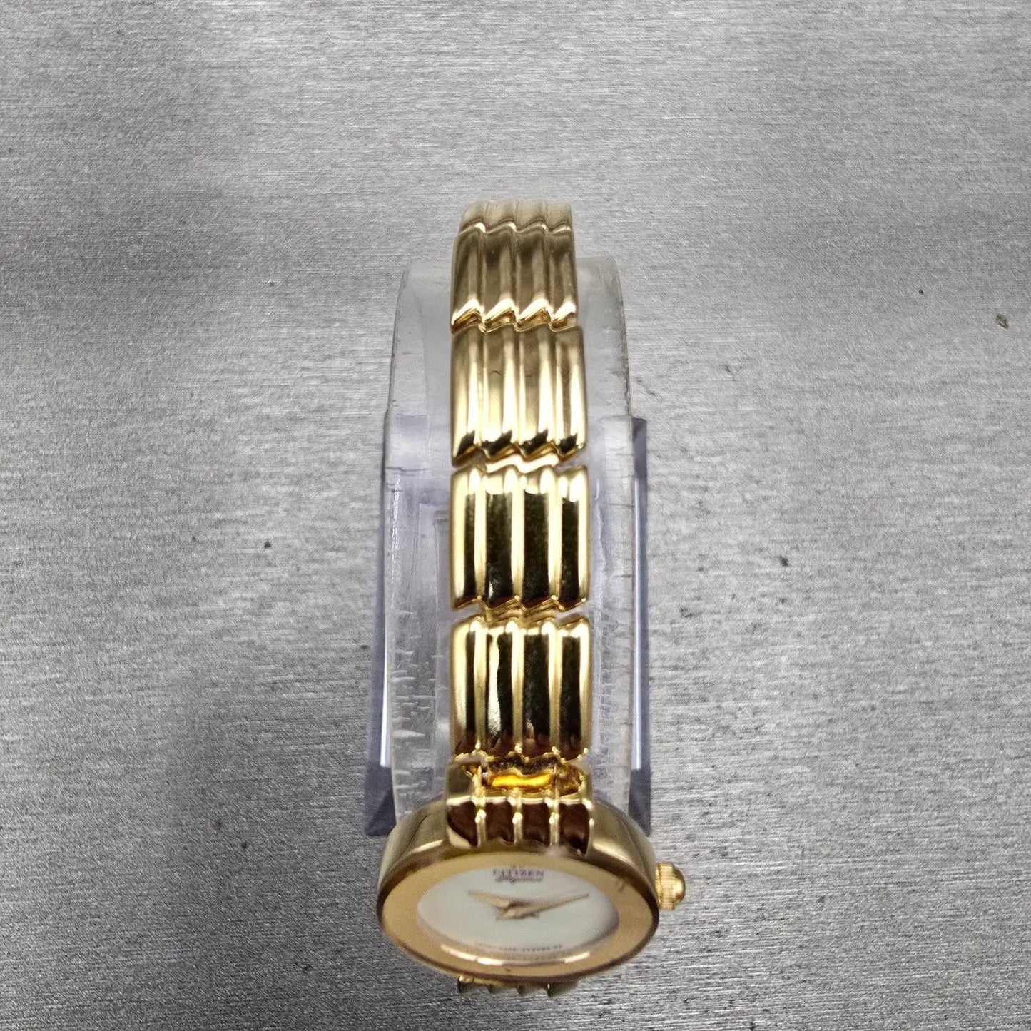 Citizen Elegance Watch Women 17mm MOP Dial Gold Tone Round 2200-242271 New Batt4