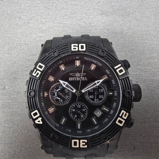 Invicta Seaspider Chronograph Watch Men 50mm Black Dial Black Date Round New Bat0