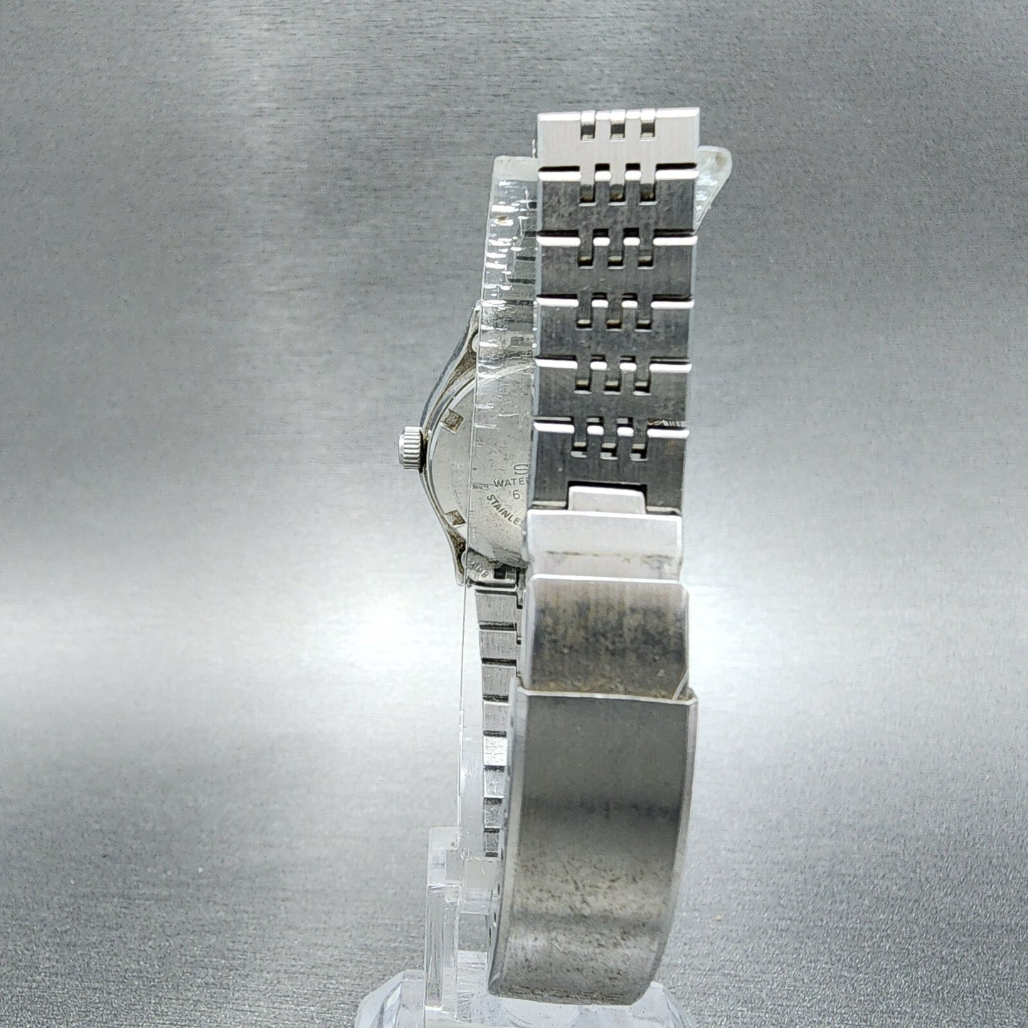 Seiko Automatic Watch Women 27mm Blue Dial Silver Tone Daydate 24060060 READ!!!7