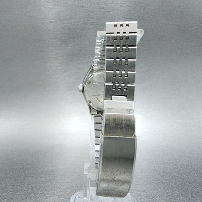 Seiko Automatic Watch Women 27mm Blue Dial Silver Tone Daydate 24060060 READ!!!7