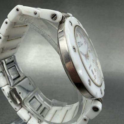 Daniel Steiger Watch Women 35mm White Dial Steel Ceramic Date 8092L New Battery3
