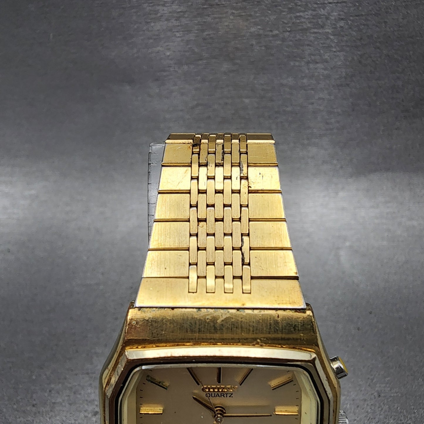 Citizen Analog Digital Watch Men 33mm Champagne Dial Gold Tone READ New Battery4