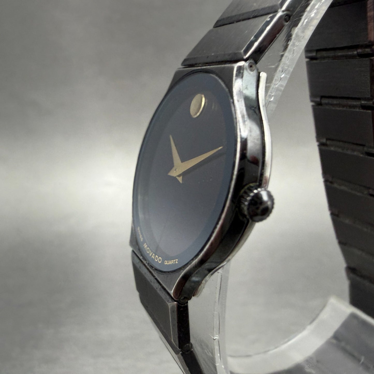Movado Museum Watch Women 23mm Black Dial Black Tone Round 84-40-881-A New Batt2