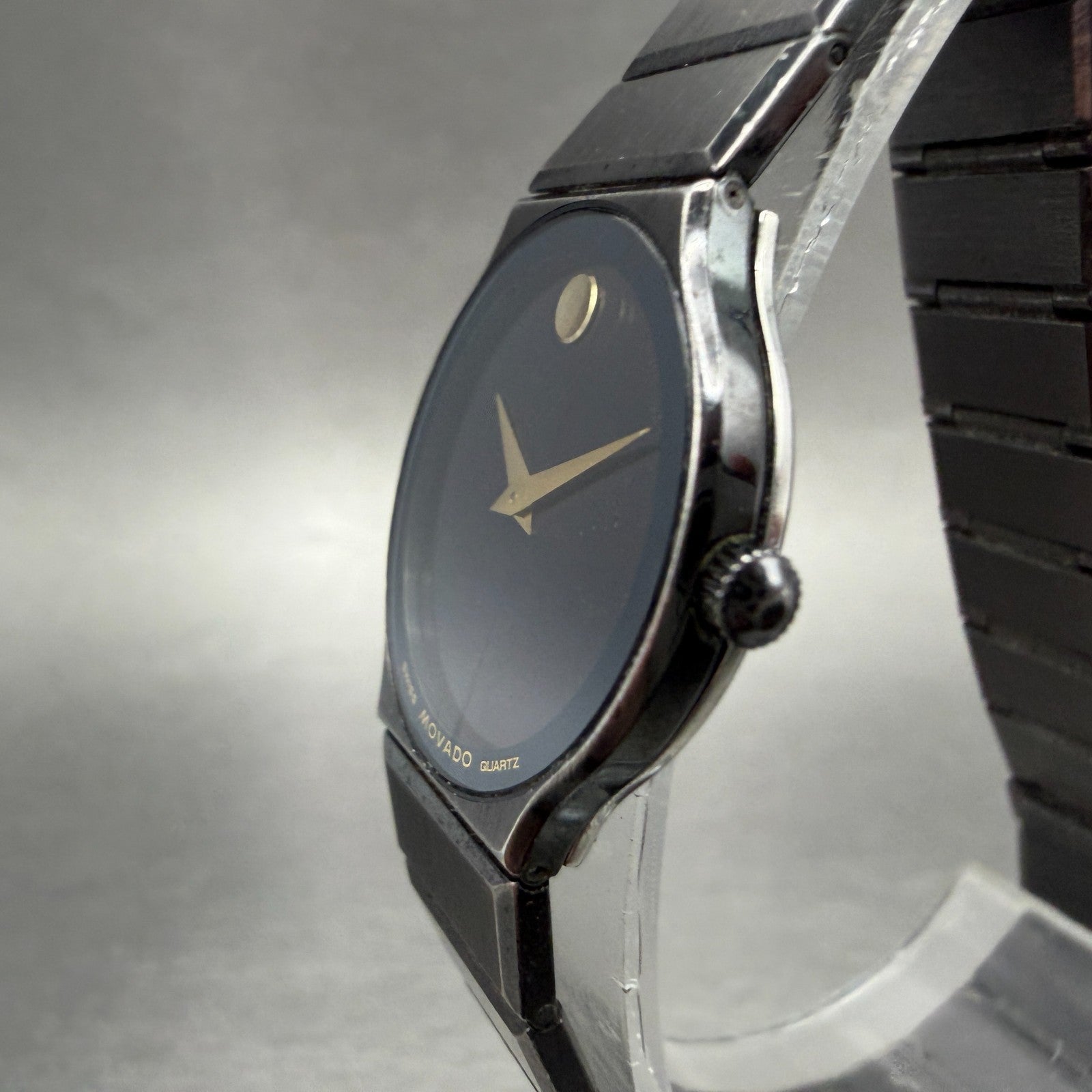 Movado Museum Watch Women 23mm Black Dial Black Tone Round 84-40-881-A New Batt2