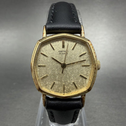 Seiko Watch Women 22mm Champagne Dial Gold Tone Octagon 1421-5140 New Battery0