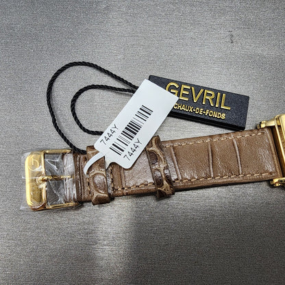 Gevril Avenue Of Americas Watch Women 26mm MOP Dial Gold Tone Date Rectangle6