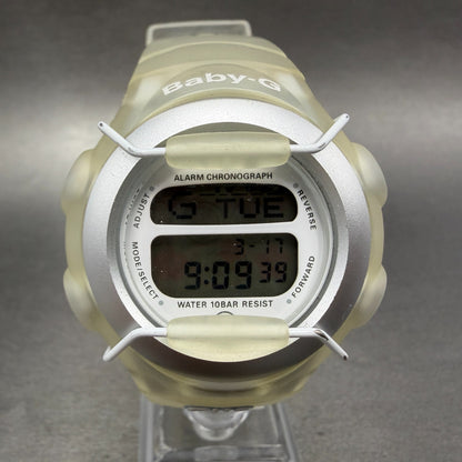 Casio Baby-G Watch Women 41mm Digital Clear Alarm Chrono BG-380 New Batt0