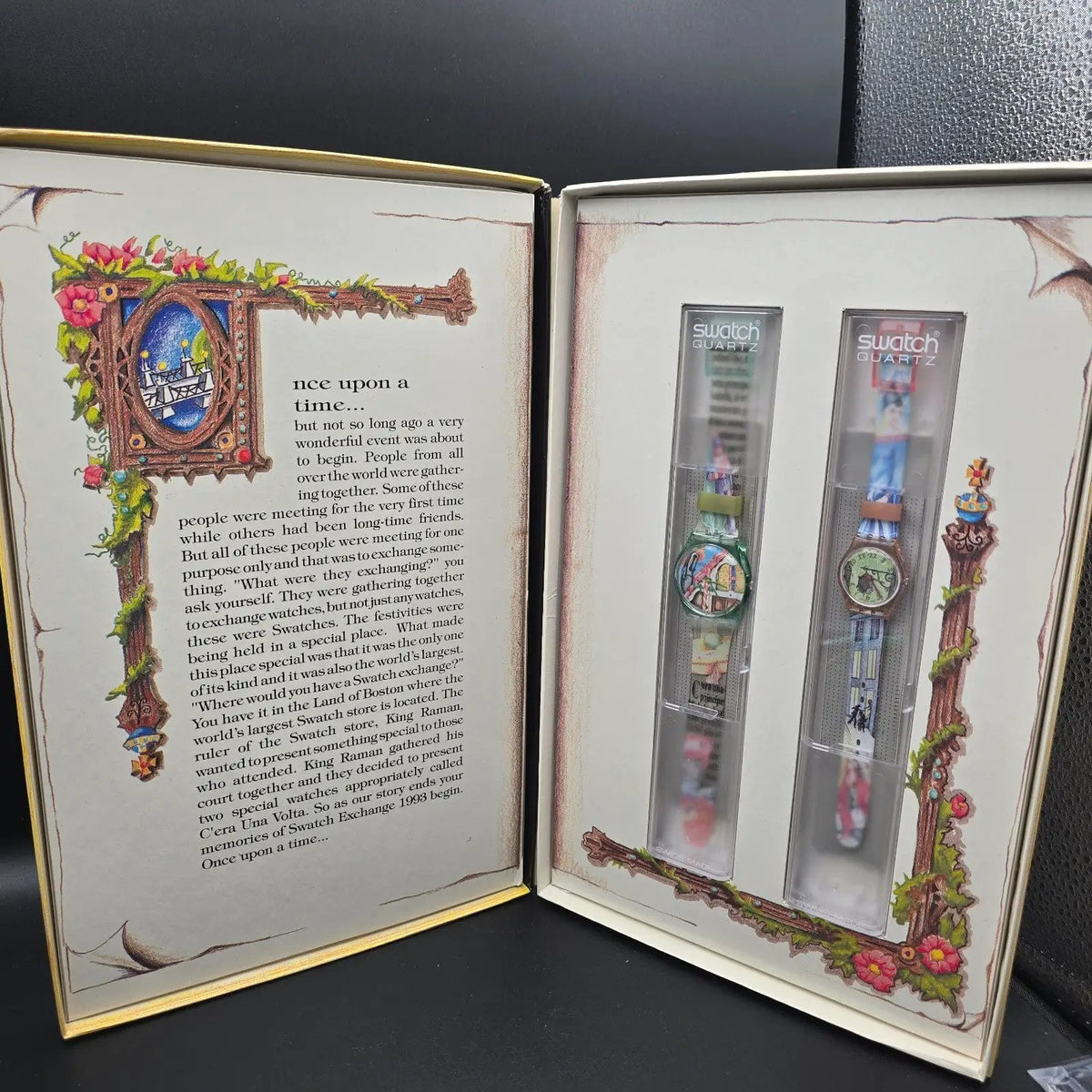Swatch Once Upon a Time Boston 1993 Watch Set LP114 GG123 New Battery NOS4