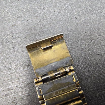 Seiko Tank Watch Men 26mm Gold Dial Gold Tone Rectangle V701-5J00 PARTS17