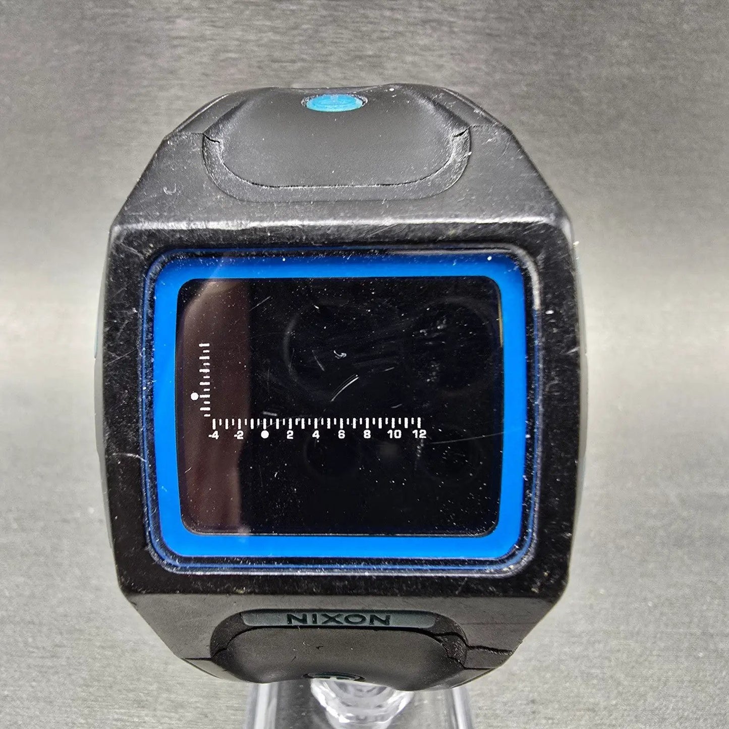 Nixon Lodown Watch Men 41mm Black Blue Digital Rectangle RUSTED!!! PARTS0