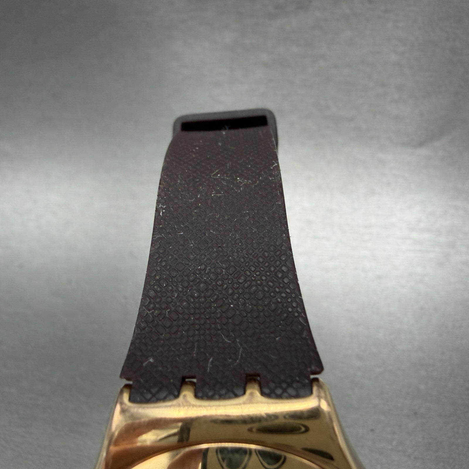 Swatch Irony Brownee Watch Women 33mm Rose Dial Rose Gold Daydate Round New Batt4