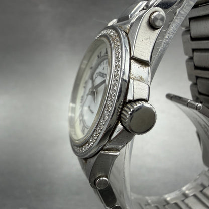 Seiko Premier Watch Women 27mm MOP Dial Silver Tone Date 7N82-0DA0 New Battery2