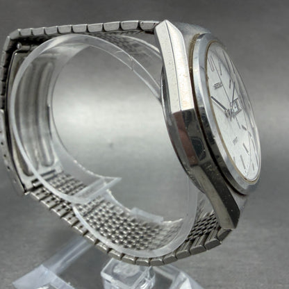 Seiko Spirit Watch Men 35mm Silver Dial Silver Tone Daydate 7N93-7000 New Batt3