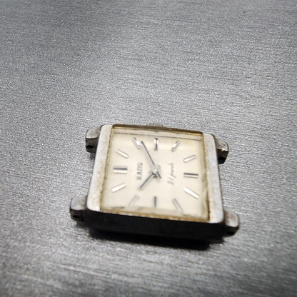 Rado Princess 21 Jewel Watch Women 16mm White Dial Silver Tone Manual PARTS
