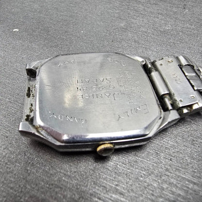 Seiko Watch Men 29mm Silver Dial Two Tone Date Octagon 6439-5039 PARTS Vintage12