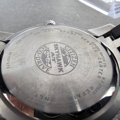 Citizen Skyhawk A-T Watch Men 47mm Black Dial Steel Eco-Drive JY8051-08E Works9