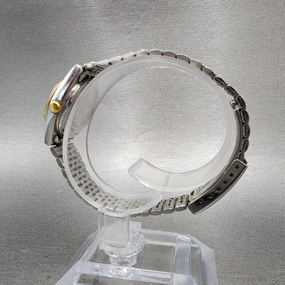 Seiko Watch Women 25mm White Dial Two Tone Daydate 7n430011 Round New Battery6