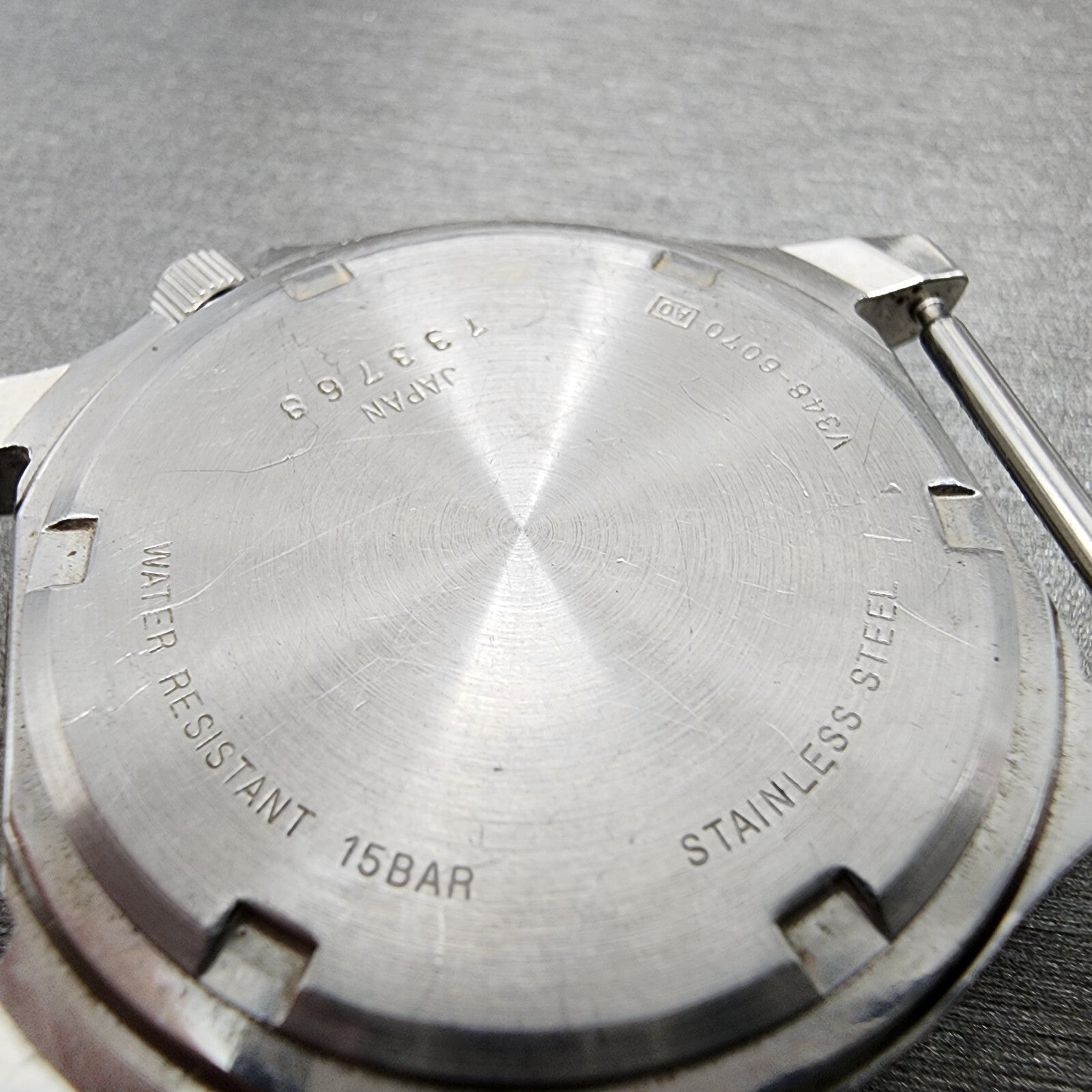 Seiko ALBA Dive Watch Men 36mm Orange Dial Silver Tone Daydate READ! New Battery6