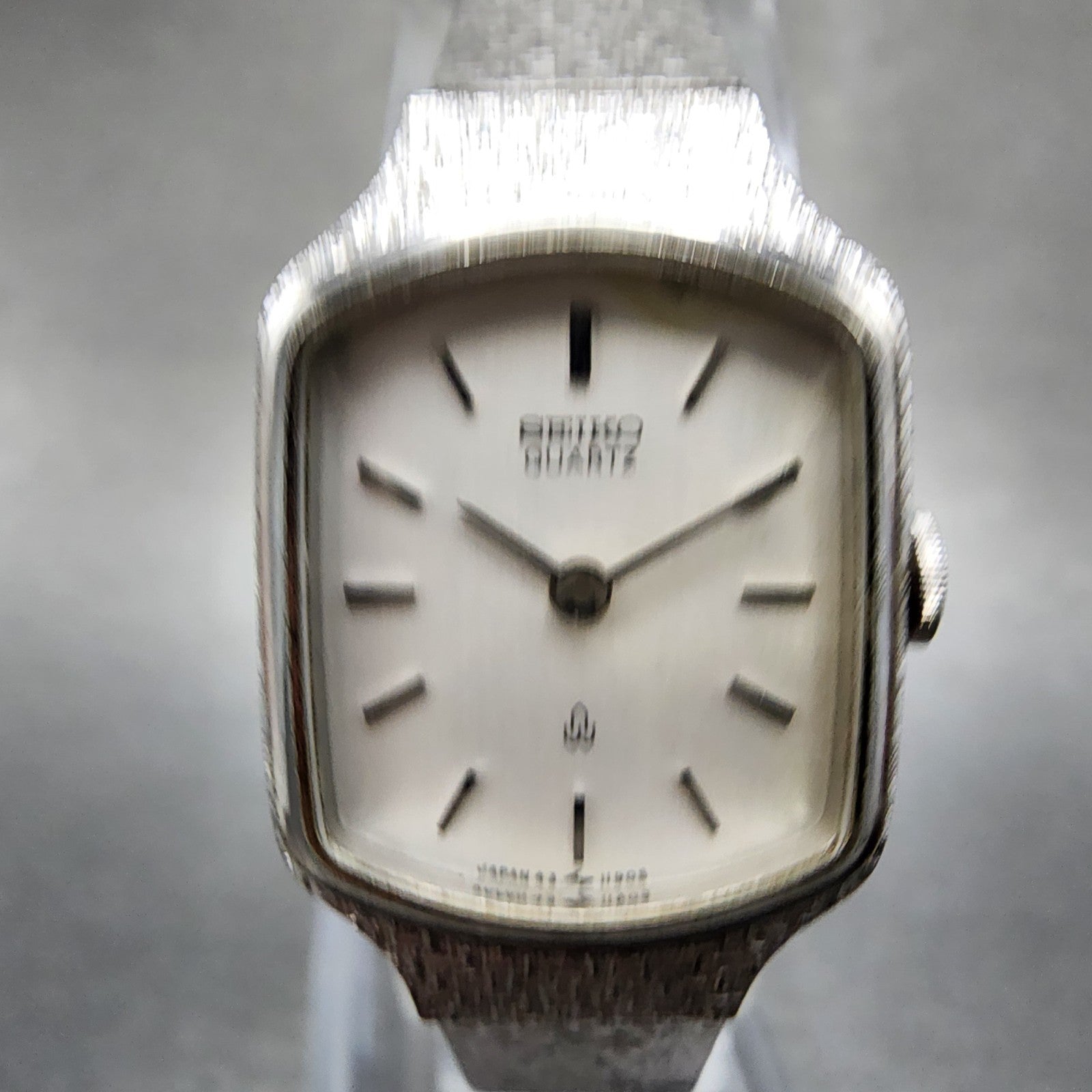 Seiko Tank Watch Women 19mm Silver Dial Silver Tone 435010 New Battery1