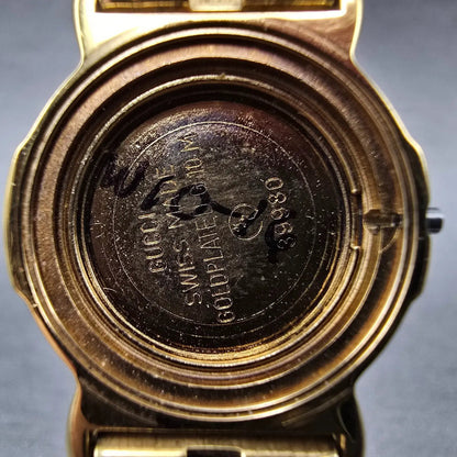 Gucci 3400L Case And Bracelet 23mm Gold Plated Round Vintage1