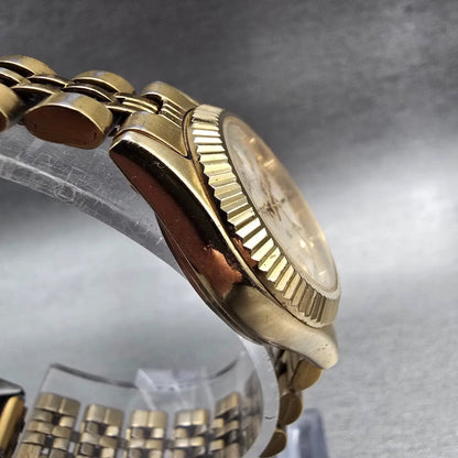 Citizen CQ Watch Women 25mm MOP Dial Gold Tone Daydate 1012-R15101 New Battery 63