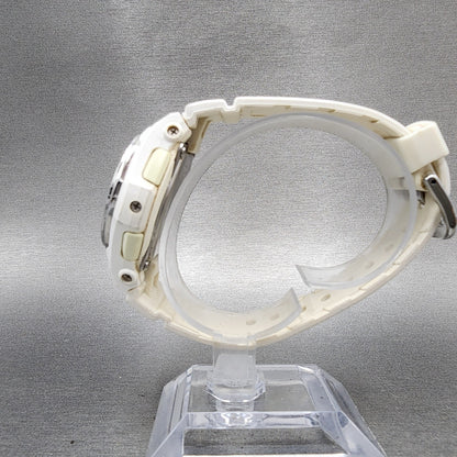 Casio BabyG Watch Women 38mm White Dial White Case Round BGA101 New Battery6