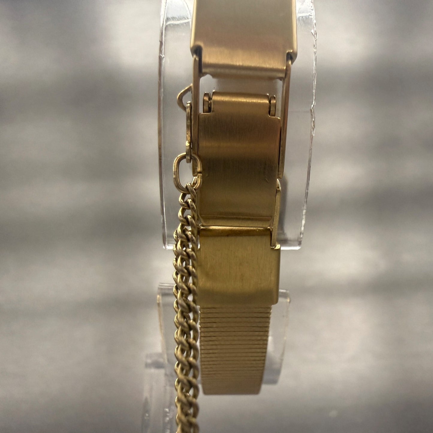 Seiko Watch Women 19mm Gold Dial Gold Tone Octagon 2C20-5850 New Battery6