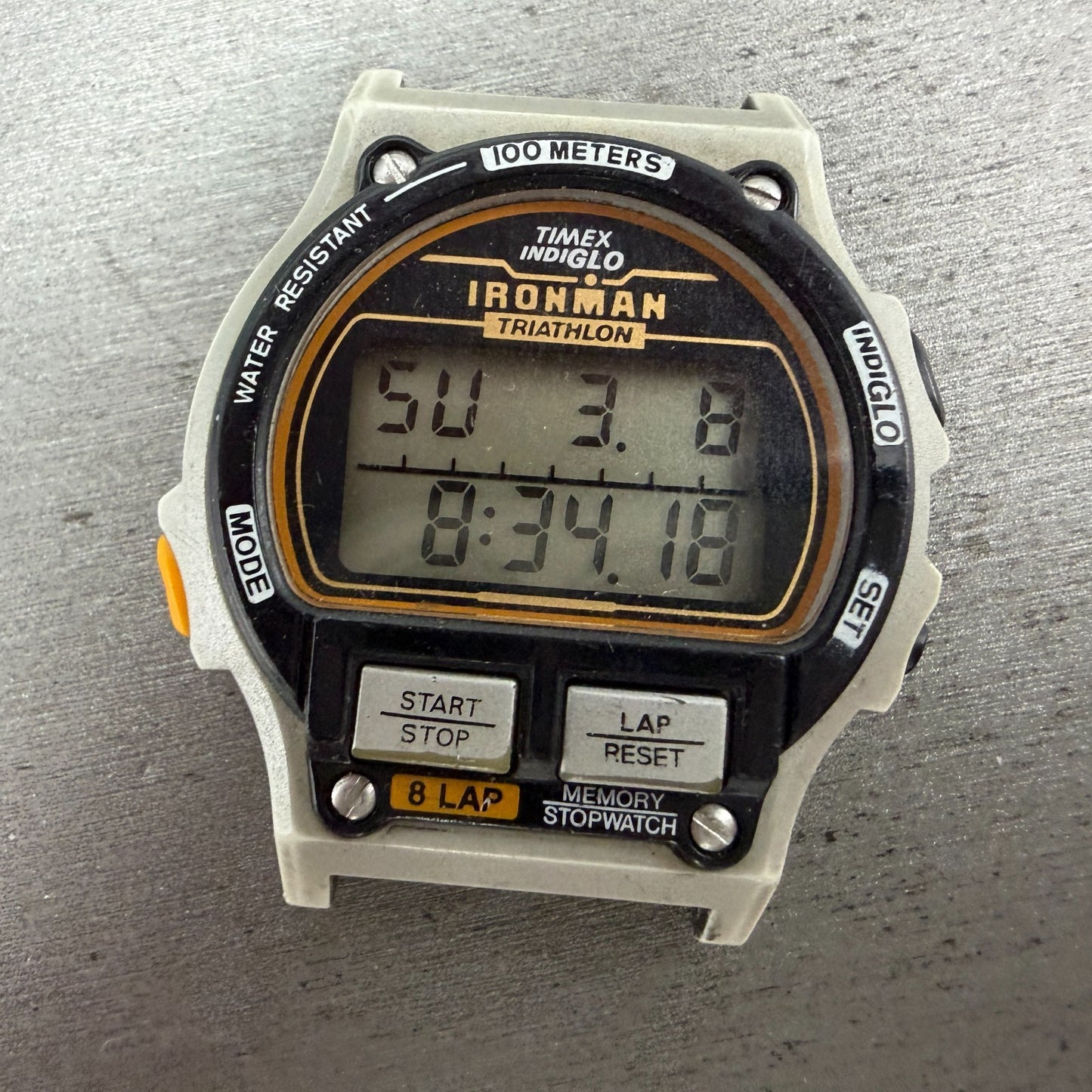 Timex Ironman Trialthlon Watch Men 38mm Digital Gray Alarm Chrono New Battery1