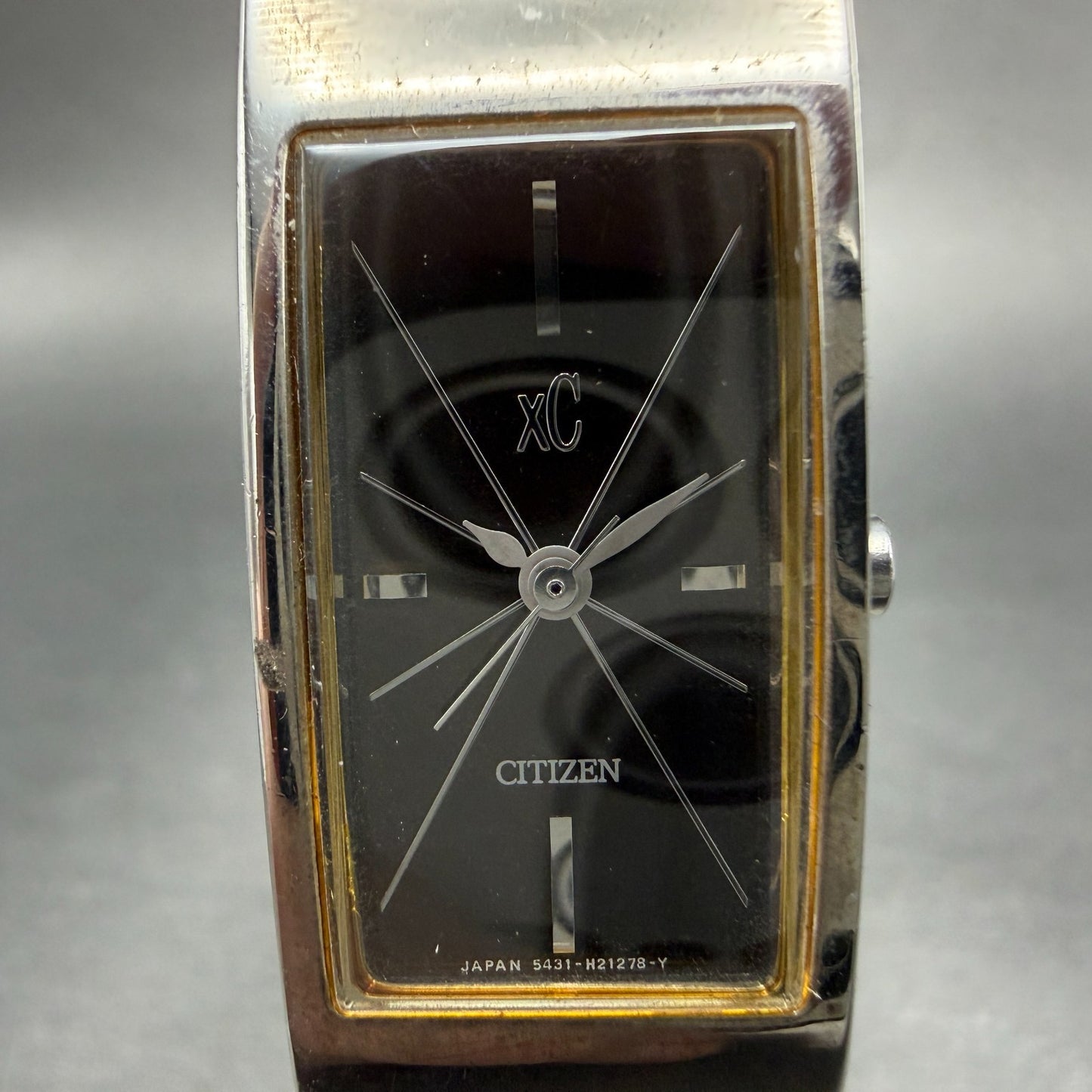 Citizen XC Tank Watch Women 16mm Brown Dial Silver Tone 5431-H12549 New Battery1