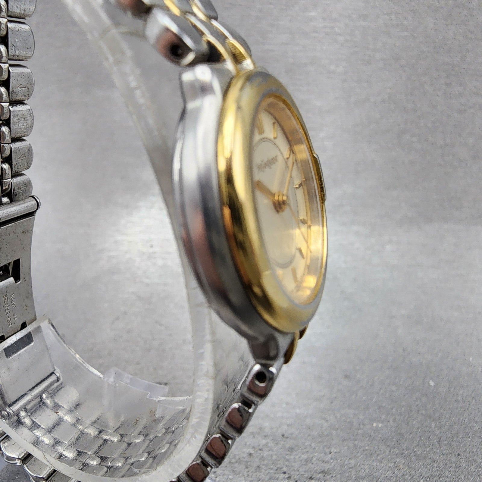 Yves Saint Laurent Watch Women 24mm Champagne Dial Two Tone Round New Battery3