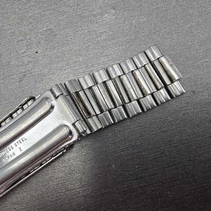 Seiko SQ Bracelet 20mm Stainless Steel Two Tone Tri Folding Clasp Vintage Z2788
